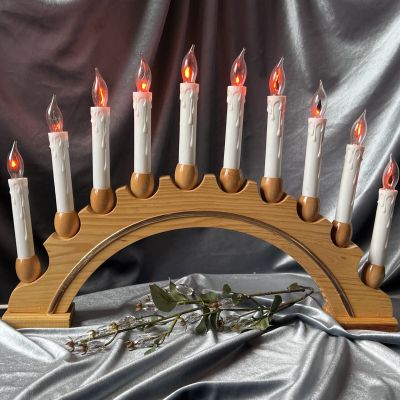 Светильник на окно 10 ламп 48 см дерево Франция