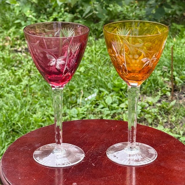 Бокал для вина набор 2 шт. 200 мл накладной хрусталь Германия дизайн 4