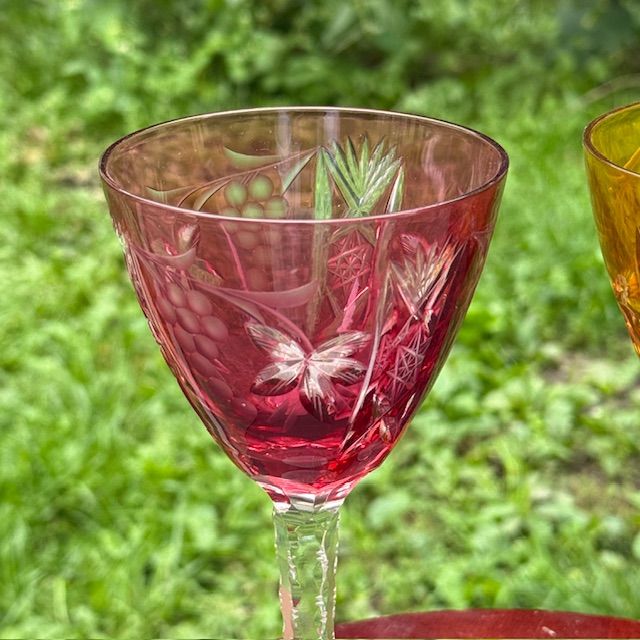 Бокал для вина набор 2 шт. 200 мл накладной хрусталь Германия дизайн 4