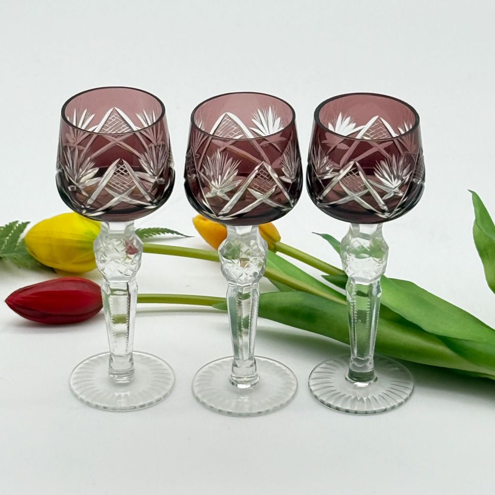 Рюмка Anna Hutte набор 3 шт. 75 мл накладной хрусталь Германия