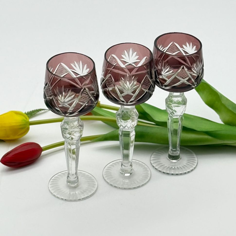 Рюмка Anna Hutte набор 3 шт. 75 мл накладной хрусталь Германия