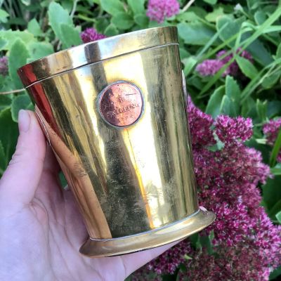 Кашпо с монетами малое, латунь