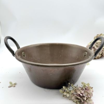 Таз для варенья 35 см медь сталь