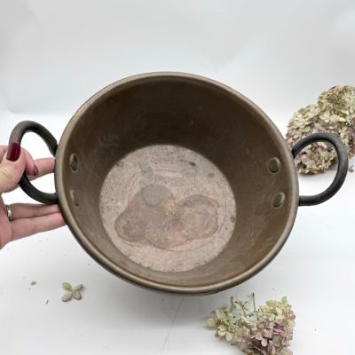 Таз для варенья 35 см медь сталь