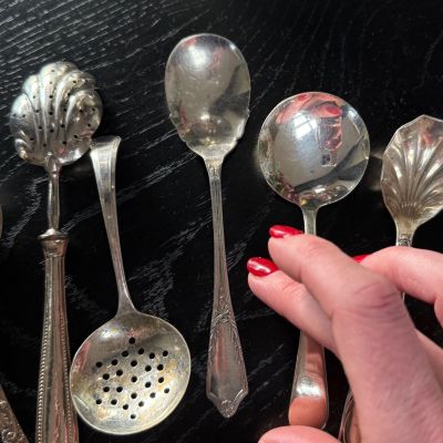 Ложка сервировочная 14 см серебрение 