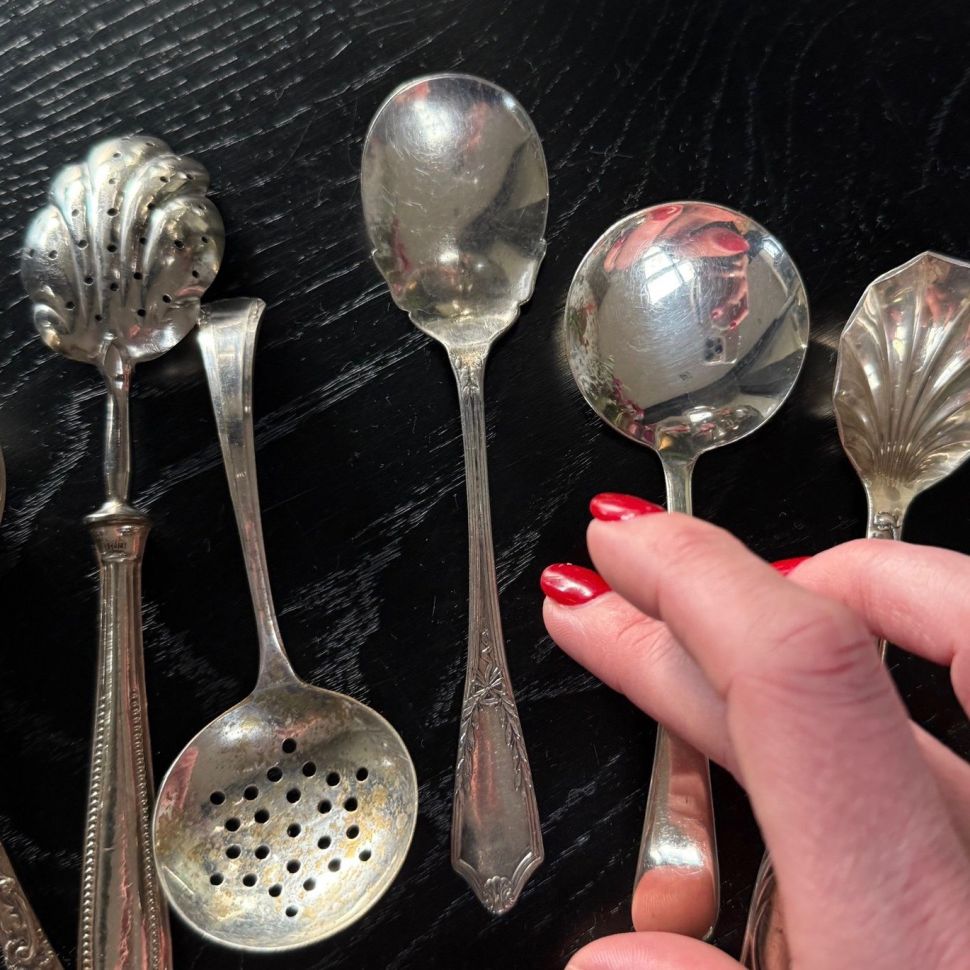 Ложка сервировочная 14 см серебрение