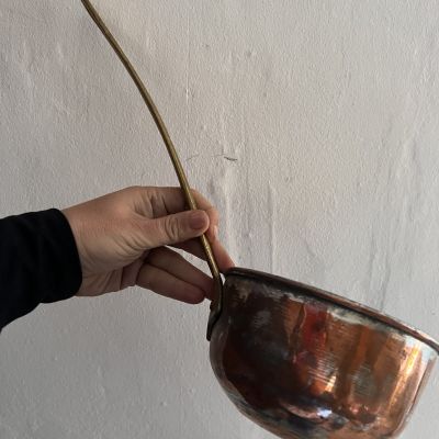 Половник большой 40 см медь ручка латунь