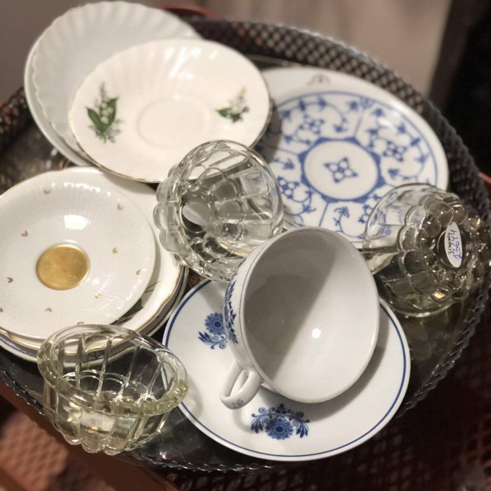 Лом набор фарфор и стекло