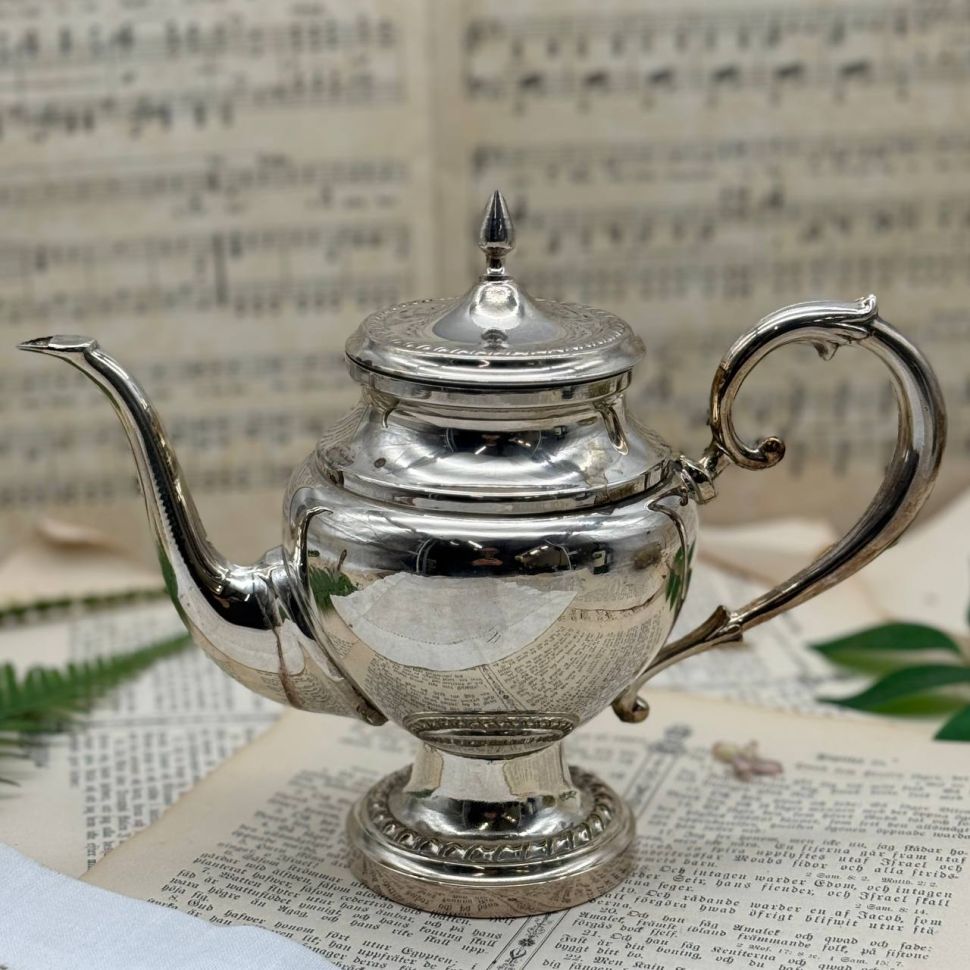 Чайник кофейник 0,6 л серебрение Франция 