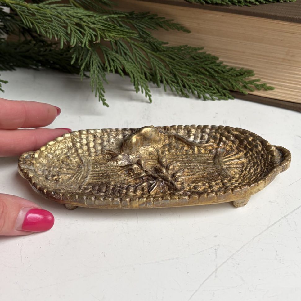 Пепельница Арнуво 15 см Мышка бронза