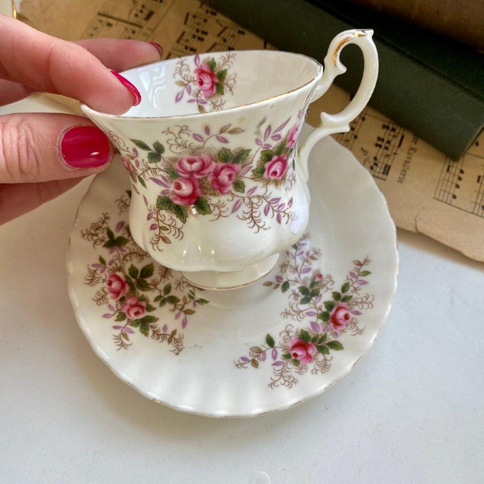 кофейная пара Royal Albert Англия костяной фарфор