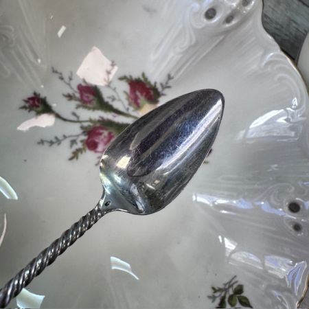 Ложка чайная чеканка 11 см серебро 