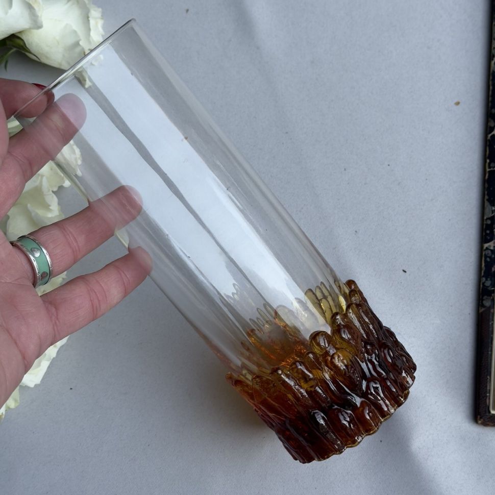 Ваза формы стакан 18 см хрустальное стекло