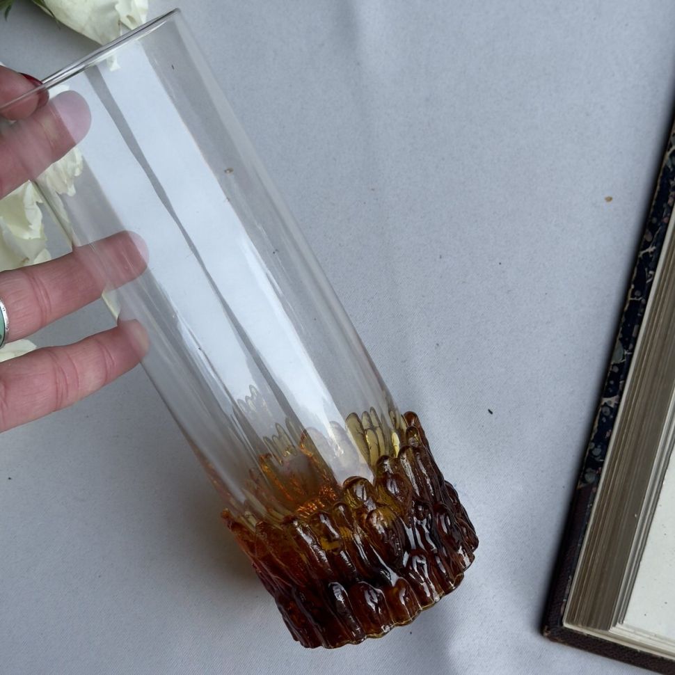 Ваза формы стакан 18 см хрустальное стекло