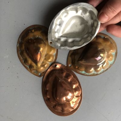 Форма для выпечки Груша 8 см медь