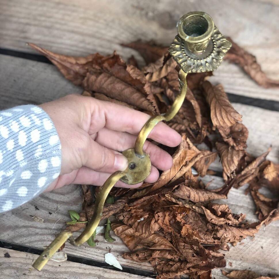 Подсвечник часть канделябра латунь