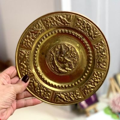 Панно настенное 19 см латунь