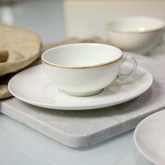 Чайная пара 220 мл костяной фарфор