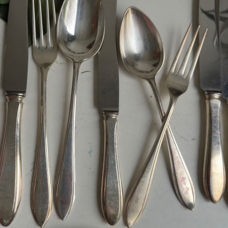 Ложка столовая 18 см серебрение 