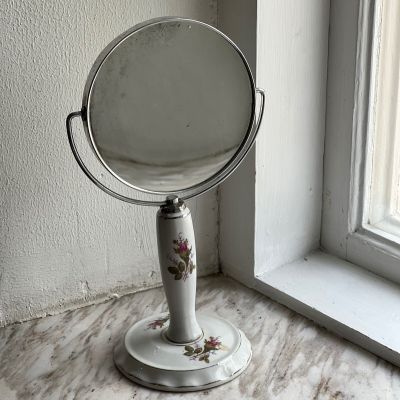 Зеркало двустороннее на фарфоровом основании 27 см