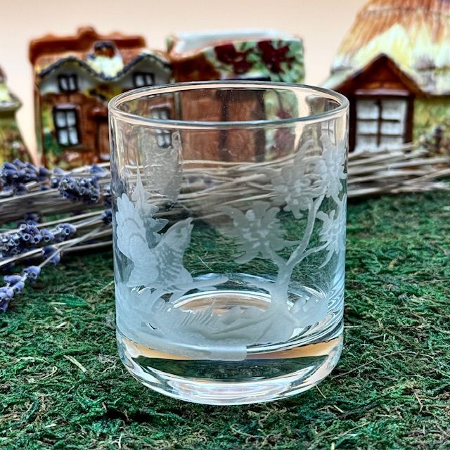 Стакан Глухарь 180 мл хрусталь ручная гравировка Австрия 