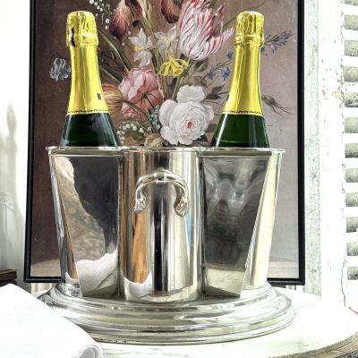 Кулер для охлаждения бутылок 34 см серебрение