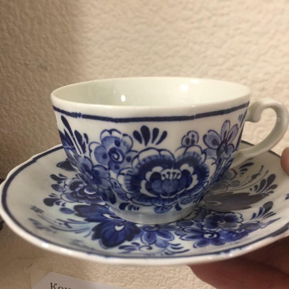 Чайная пара Delft фарфор 50-е гг
