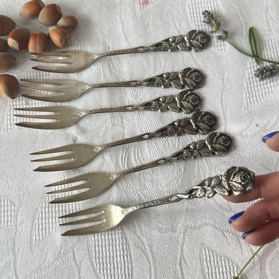 Вилка десертная Хильдесхаймская роза 14 см серебрение 100