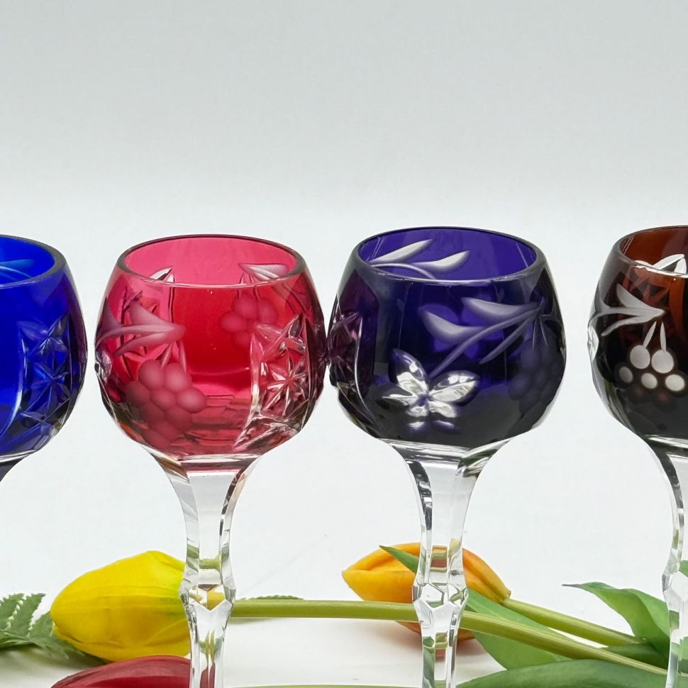 Рюмка Echt Bleikristal набор 5 шт. 60 мл накладной хрусталь Германия