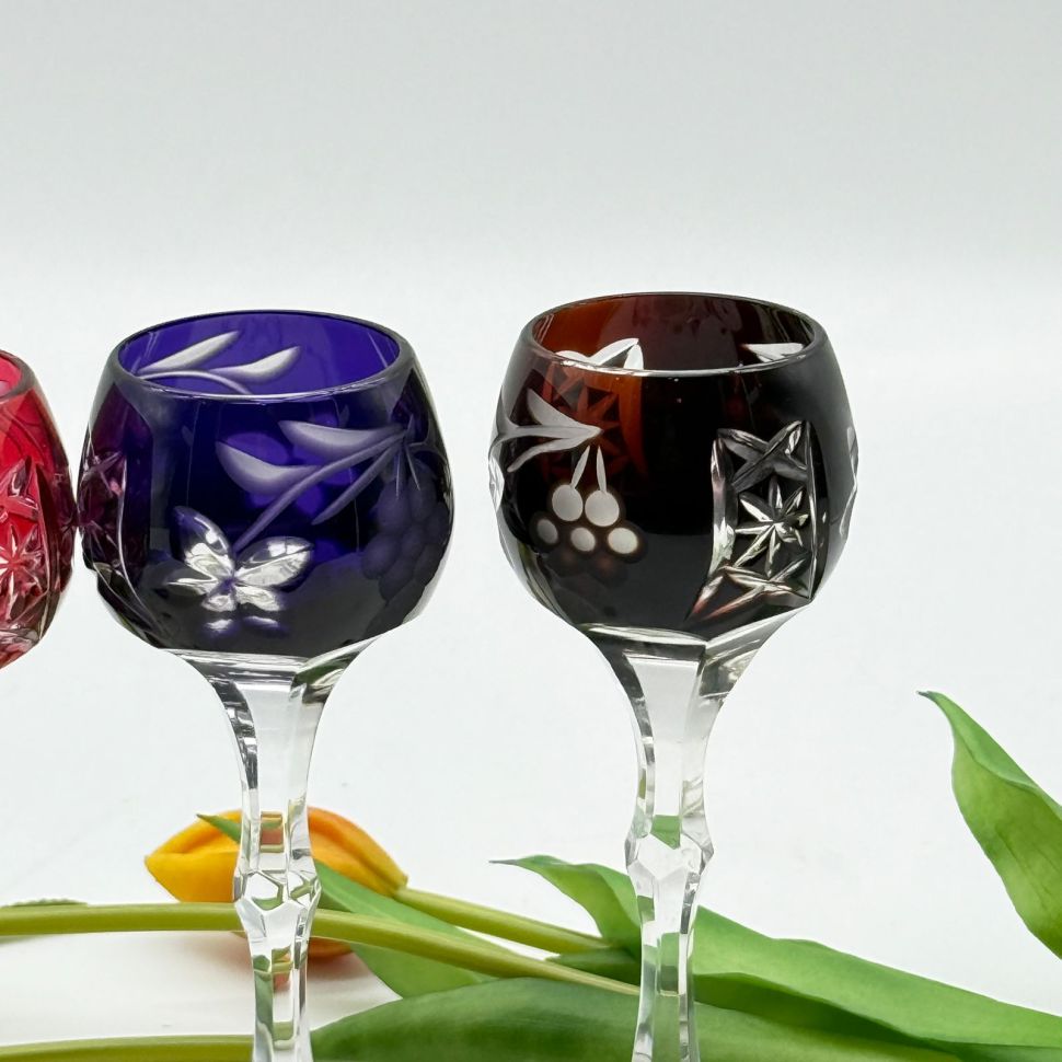 Рюмка Echt Bleikristal набор 5 шт. 60 мл накладной хрусталь Германия