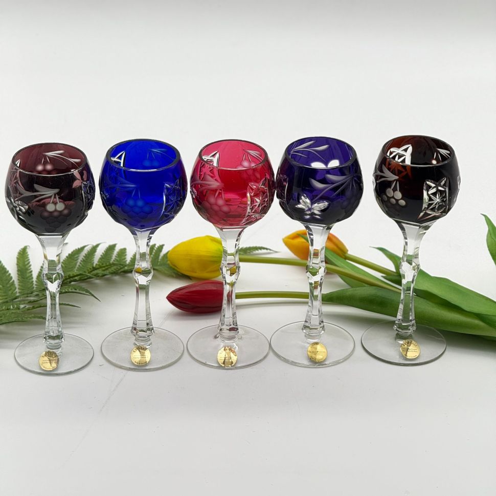 Рюмка Echt Bleikristal набор 5 шт. 60 мл накладной хрусталь Германия