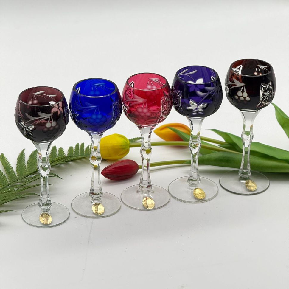 Рюмка Echt Bleikristal набор 5 шт. 60 мл накладной хрусталь Германия