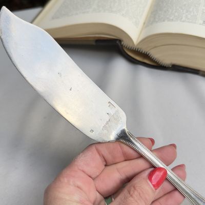 Нож лопатка для десерта Christofle 27 см серебрение Франция