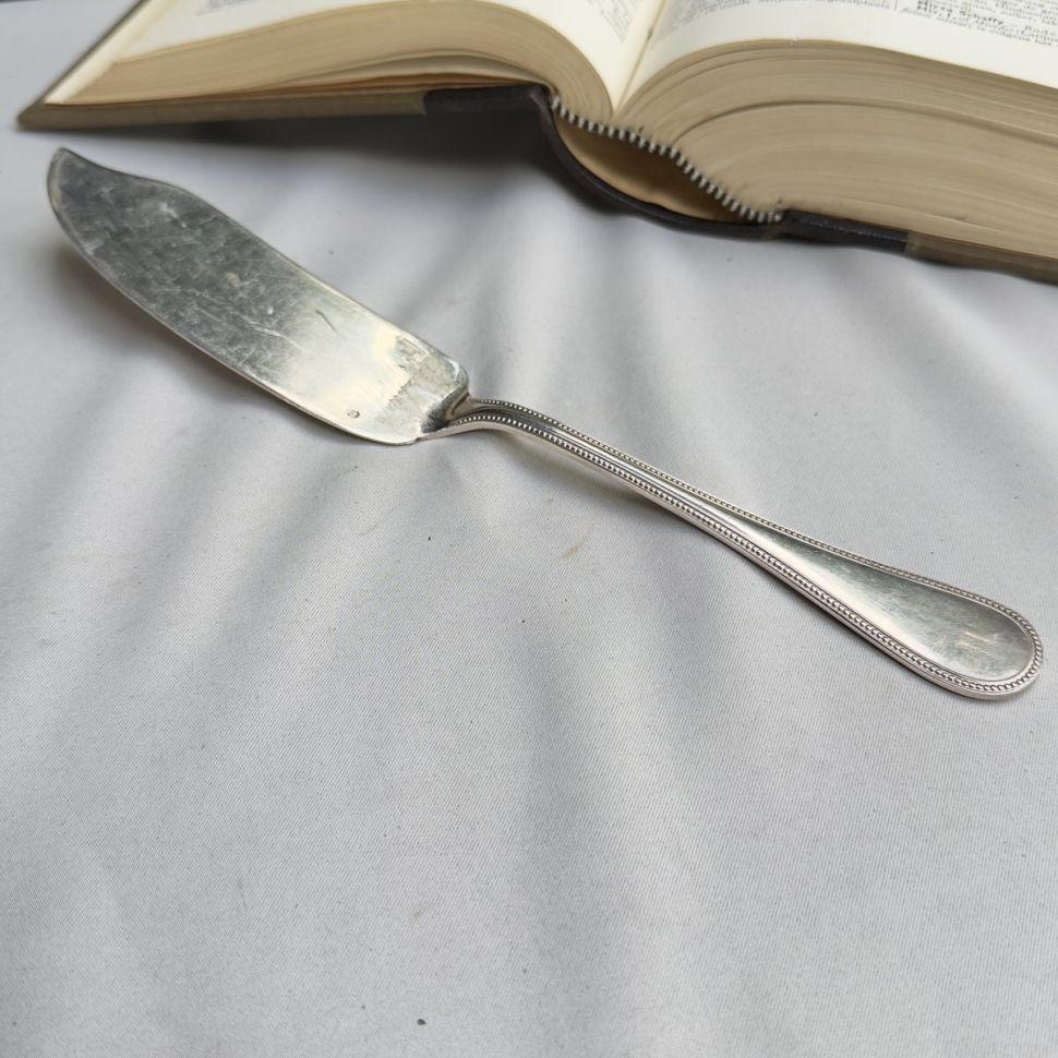 Нож лопатка для десерта Christofle 27 см серебрение Франция