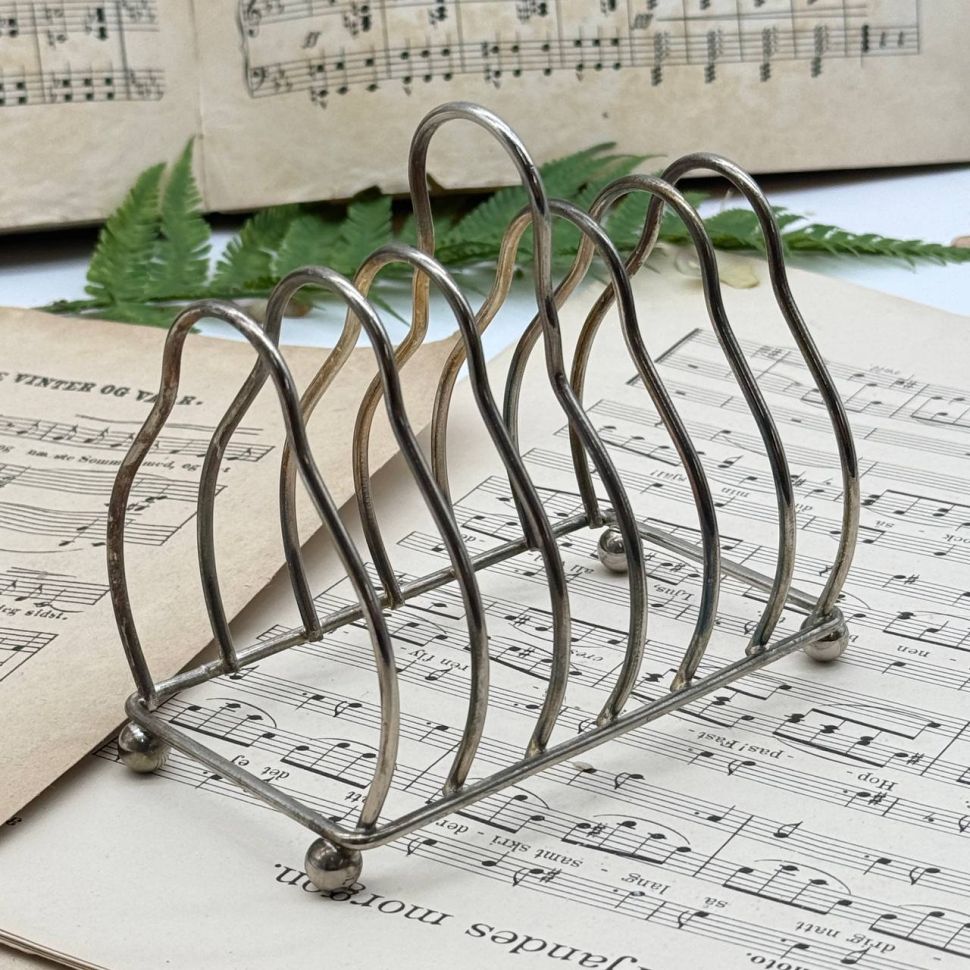 ​Салфетница подставка для тостов на 6 шт мельхиор 