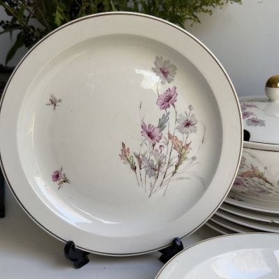 Тарелка Maastricht Petrus Regout Полевые цветы 25 см Голландия 125 лет