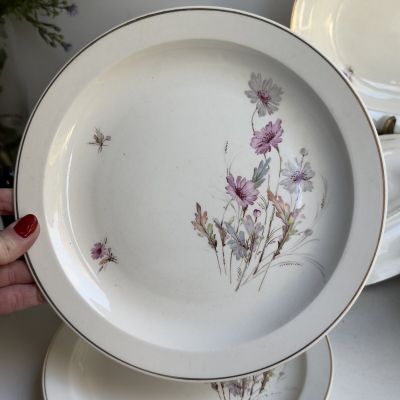 Тарелка Maastricht Petrus Regout Полевые цветы 25 см Голландия 125 лет