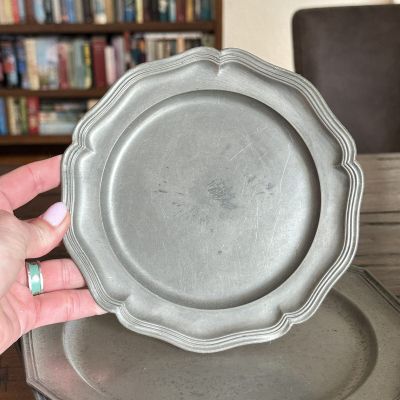 Тарелка 18 см олово