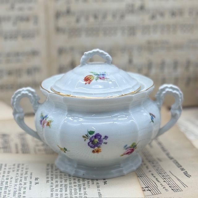 Сахарница Furstenberg Мелкоцвет 17 см фарфор Германия