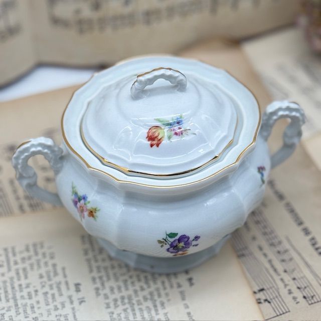 Сахарница Furstenberg Мелкоцвет 17 см фарфор Германия