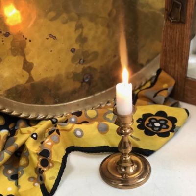 Подсвечник латунный 13 см.