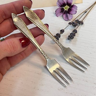 Вилка трезубец 12 см мельхиор набор 2 шт.