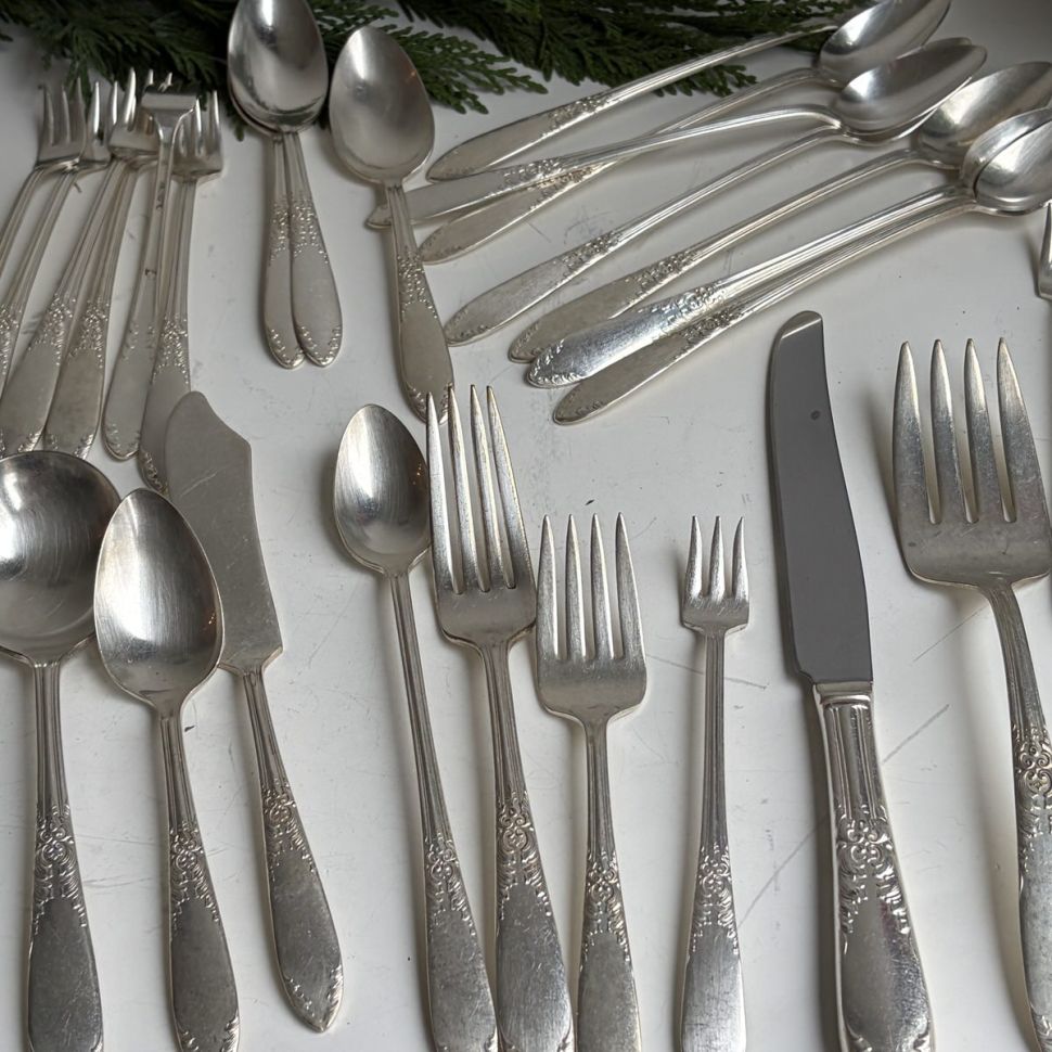 Нож столовый King Edward National Silver Company серебрение