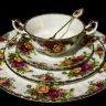 Бульонная пара Royal Albert Old Country Roses 300 мл Англия 