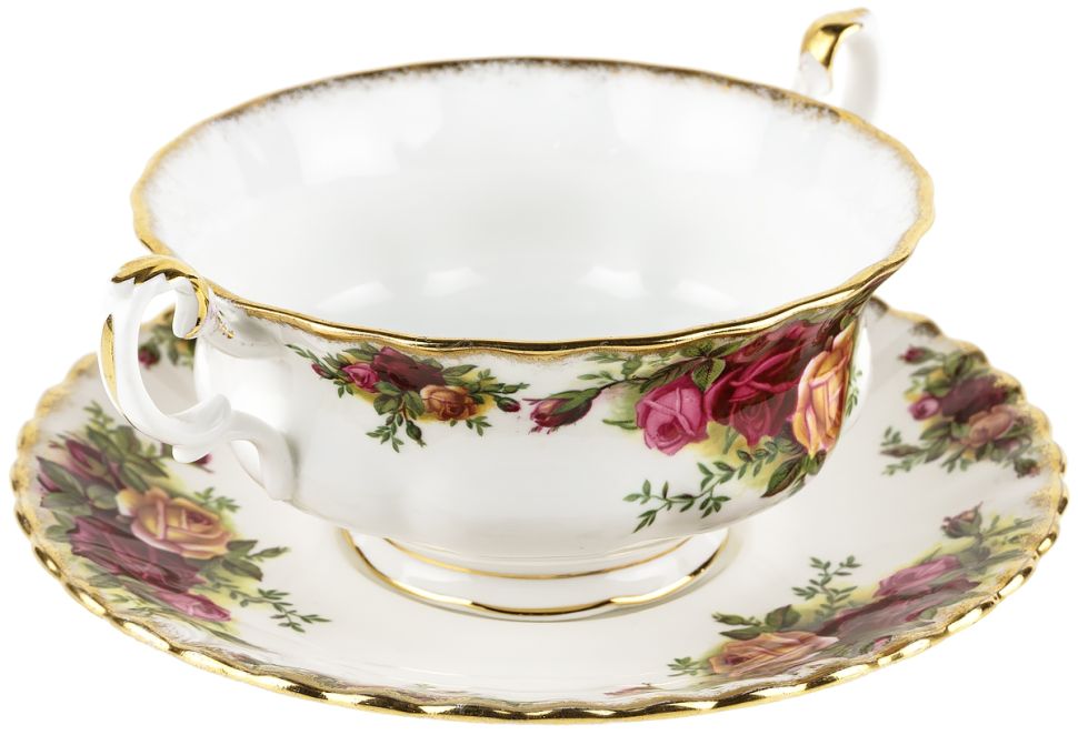 Бульонная пара Royal Albert Old Country Roses 300 мл Англия 