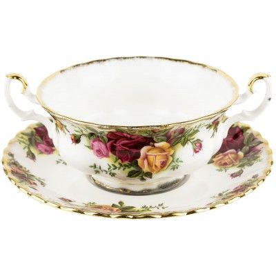 Бульонная пара Royal Albert Old Country Roses 300 мл Англия 