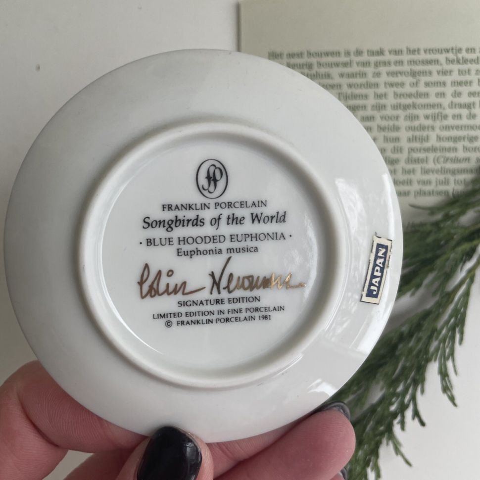 Тарелка 8 см Franklin Songbirds 1981 Euphonia