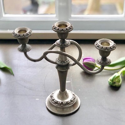 Канделябр с витыми ручками, мельхиор Англия