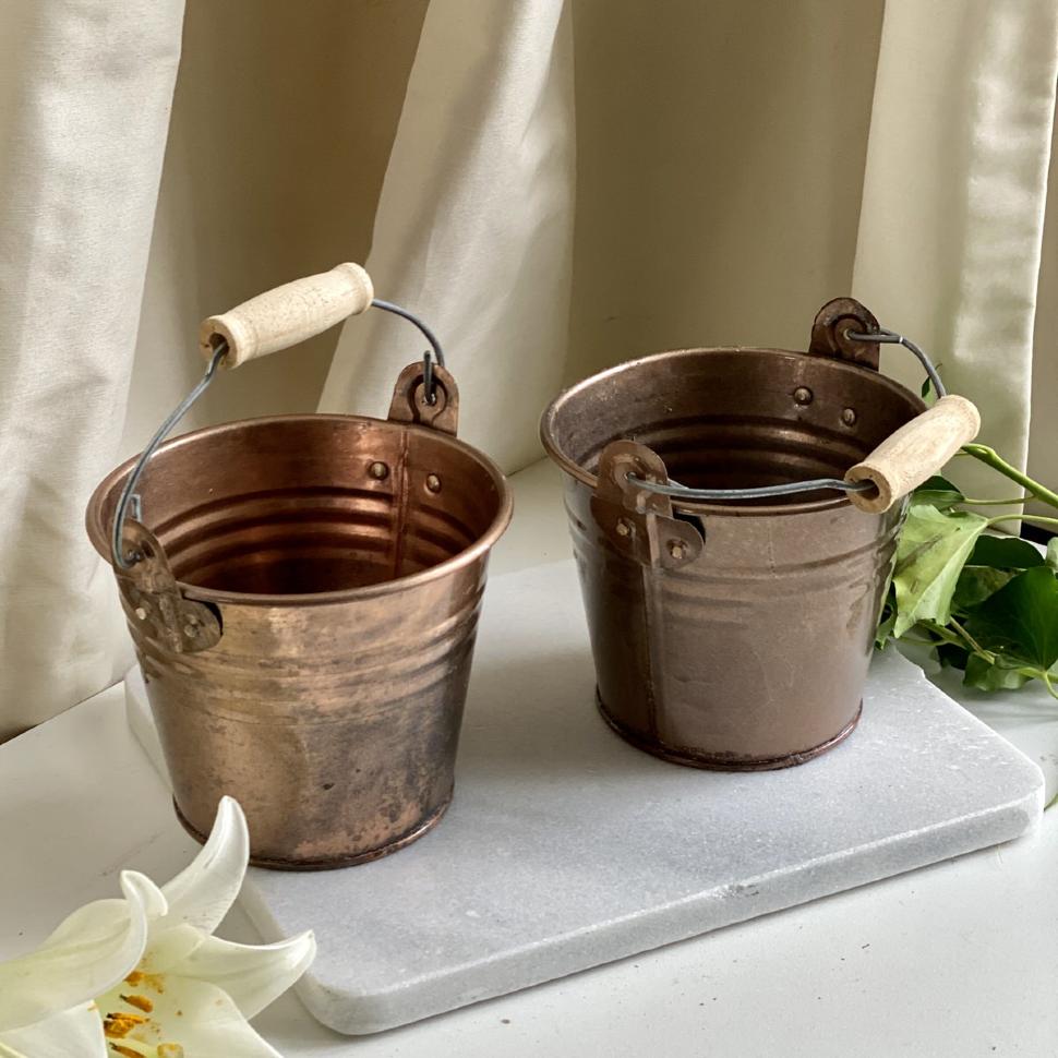 Ведро кашпо малое 1 л цинк