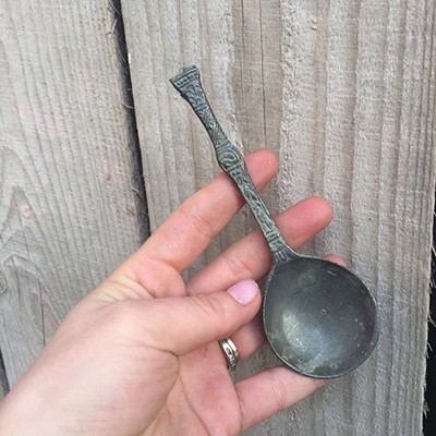 Норвежская оловянная ложка 100 лет